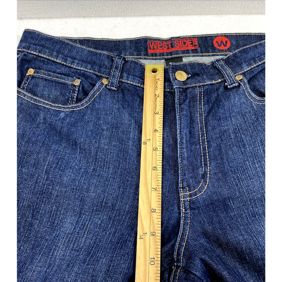 NY & Co Westside Flare Jeans Womens Size 12 Dark Wash Denim Mid Rise - Picture 7 of 9